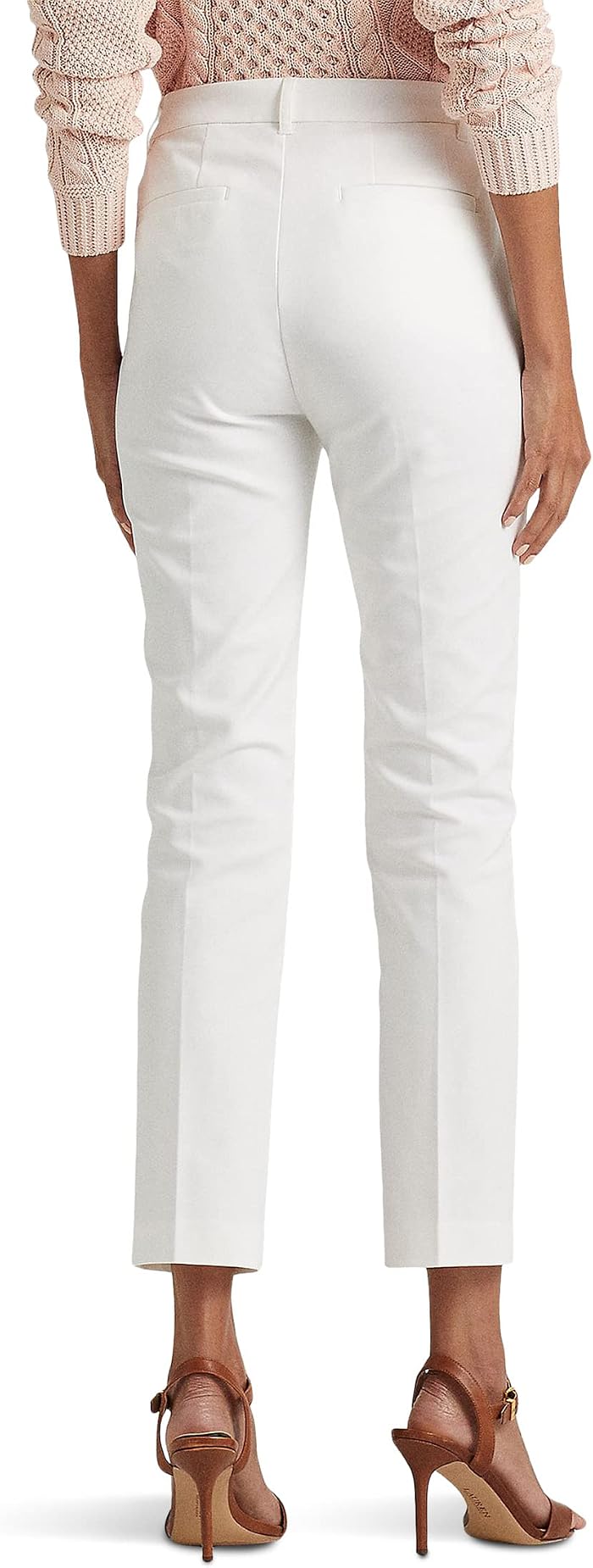 Женские брюки Lauren Ralph Lauren Stretch Cotton Blend, цвет: Белый — фото 3