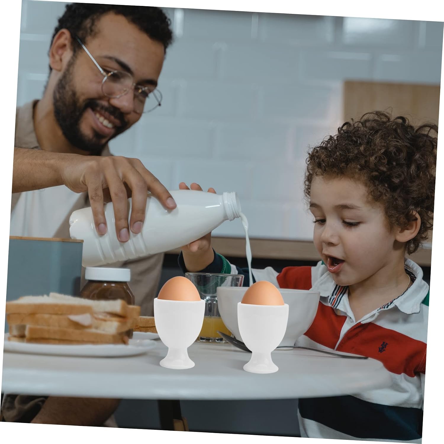 SECFOU 6pcs Ceramics Holders for Breakfast Practical Trays for Daily Use Households and Restaurants
