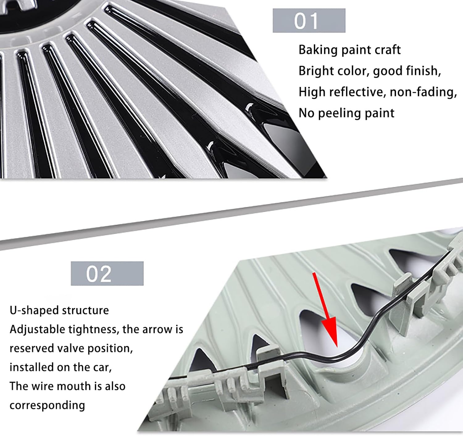 ハブキャップ 15 インチ カーアクセサリー ホイール カバー スナップ クリップオン 自動車タイヤ リムの交換 ほとんどの車の改造