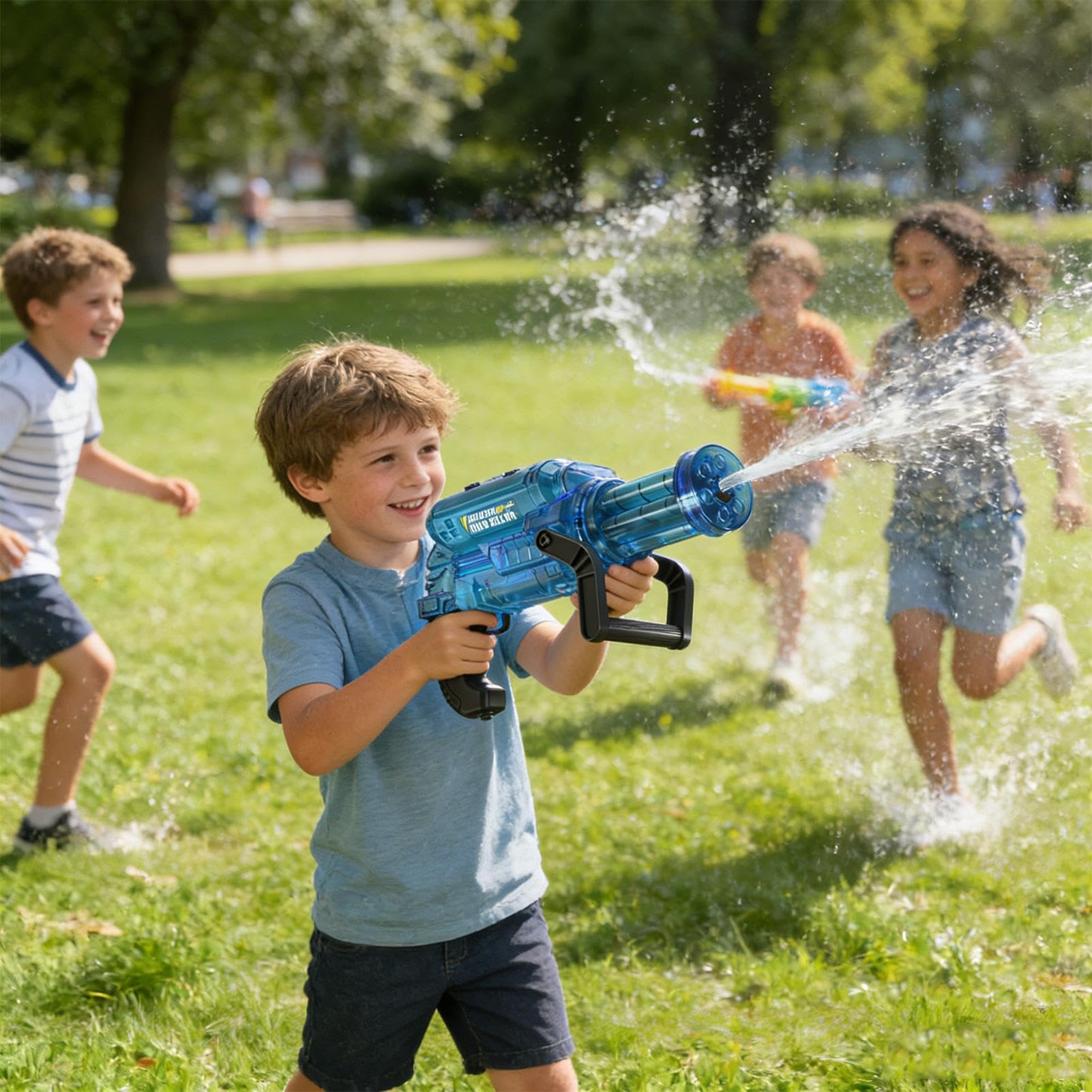 Giocattolo Elettrico per Pistola ad Acqua Sparacqua elettrico con funzione | Giochi da Piscina con Effetti Luce e Fiamma per Festa Giardino Cortile Spiaggia Campeggio