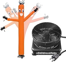 20FT Air Inflatable Waving Tube Man with Weather-Resitant Blower,Wacky Waving Inflatable Tube Guy,Air Puppet Dancer for Mall Opening,Amusement Park,Outdoor Decoration,Opening Event,Orange