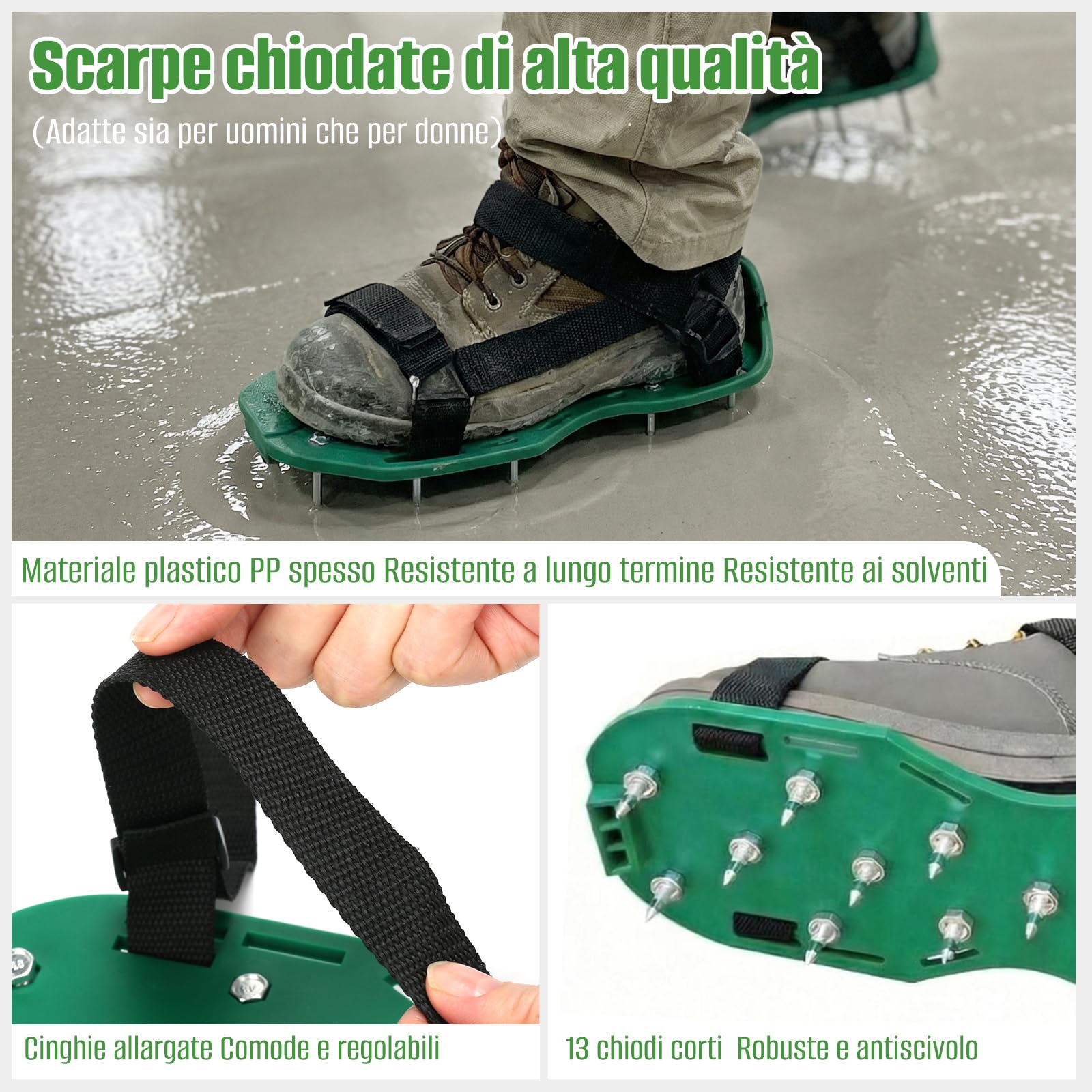 Set di attrezzi per rivestimento del pavimento, in resina epossidica, con rullo di sfiato, scarpe per unghie, raschietto per grandi superfici e asta telescopica, per la massa di compensazione