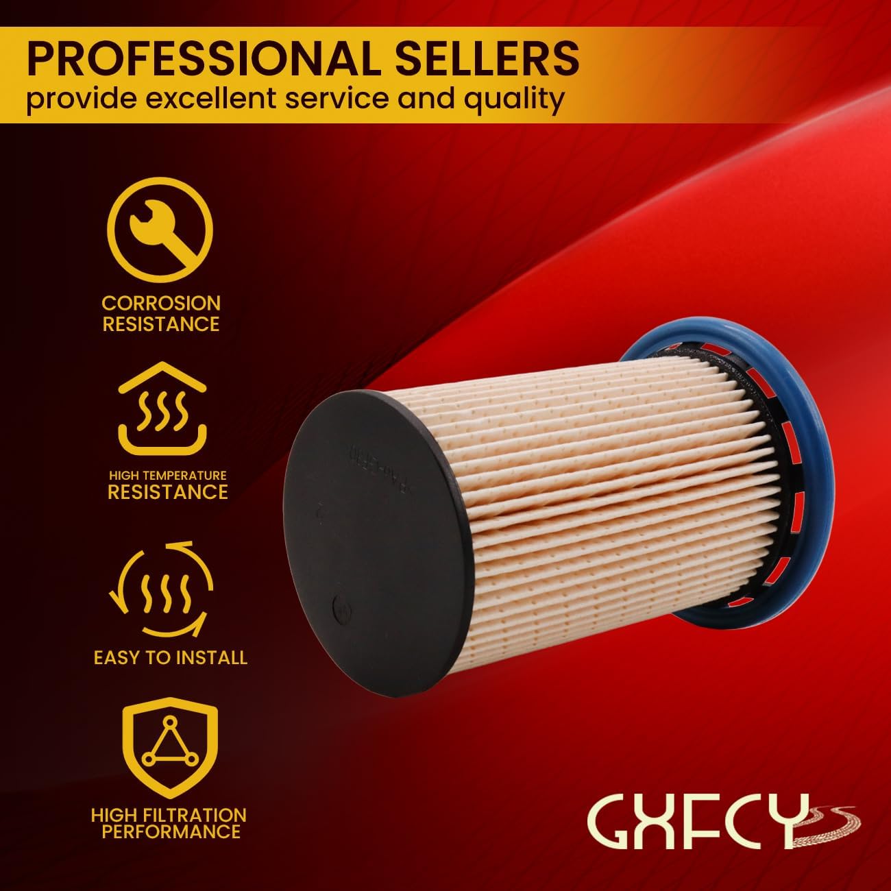 PU 8007 Fuel Filter Replace 95811013410 95811013400 7P6127177A F026402855 WF10120 XF10230 Fit for Cayenne 3.0L V6 2013-2018 VW Touareg TDI 2011-2017 Itasca Navion 2010-2016 Diesel Engine(4 Pcs)