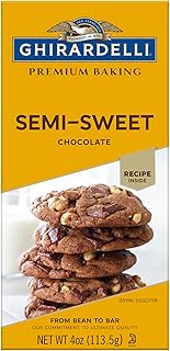 GHIRARDELLI Premium Semi-Sweet Chocolate Baking Bar, 4 OZ Bar (12 bars)