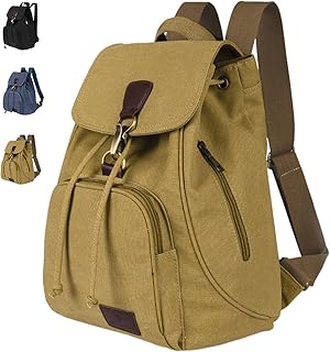 Small Canvas Backpack for Women Men Canvas Rucksack Unisex Backpack Scho...