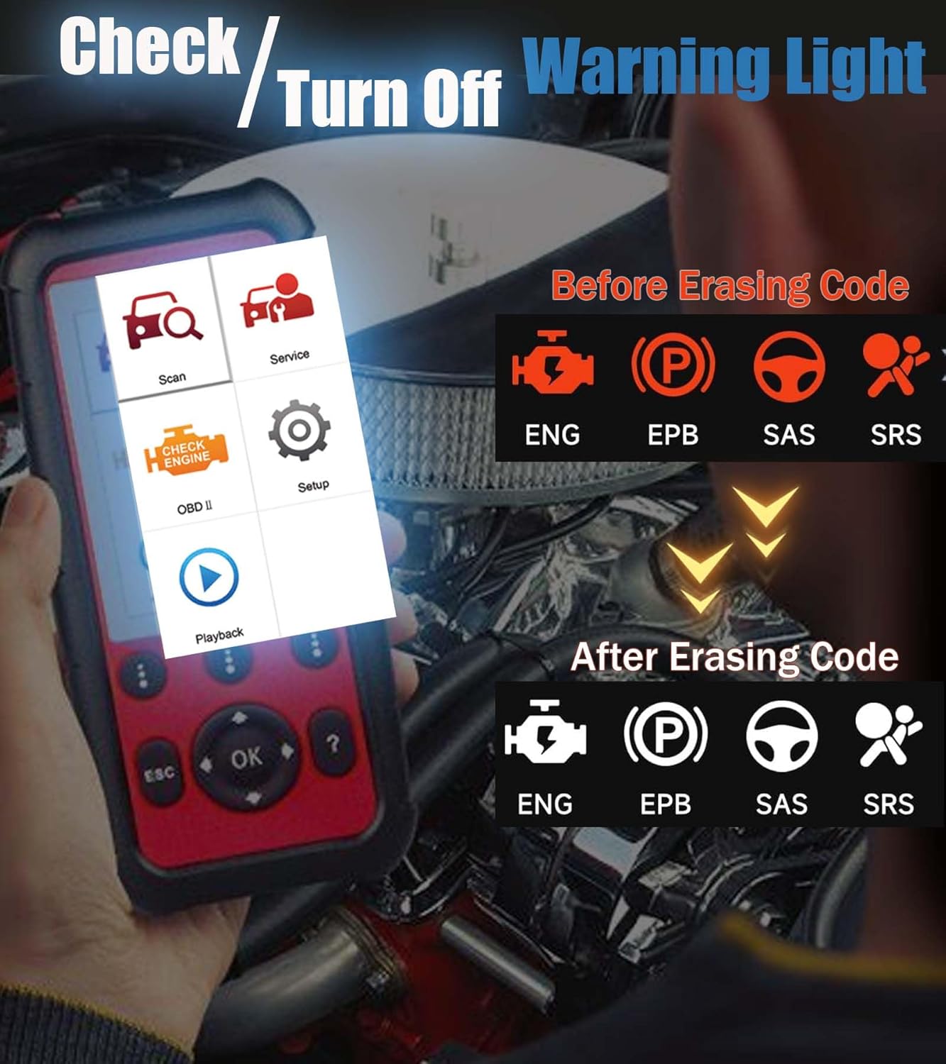 Autel MaxiDiag MD808 Pro OBD2 Scanner Code Reader Level-up of MD808 MD806 MD802 Lifetime Upgrade All System Auto SCAN DTCs Detection Codes All 10 OBDII Test Modes OLS/EPB/SBC/SAS/BMS/DPF