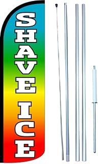 Generic Shave Ice Swooper Windless Flag Kit (full sleeve) 3x 11.5 ft Flag by EZ Flags