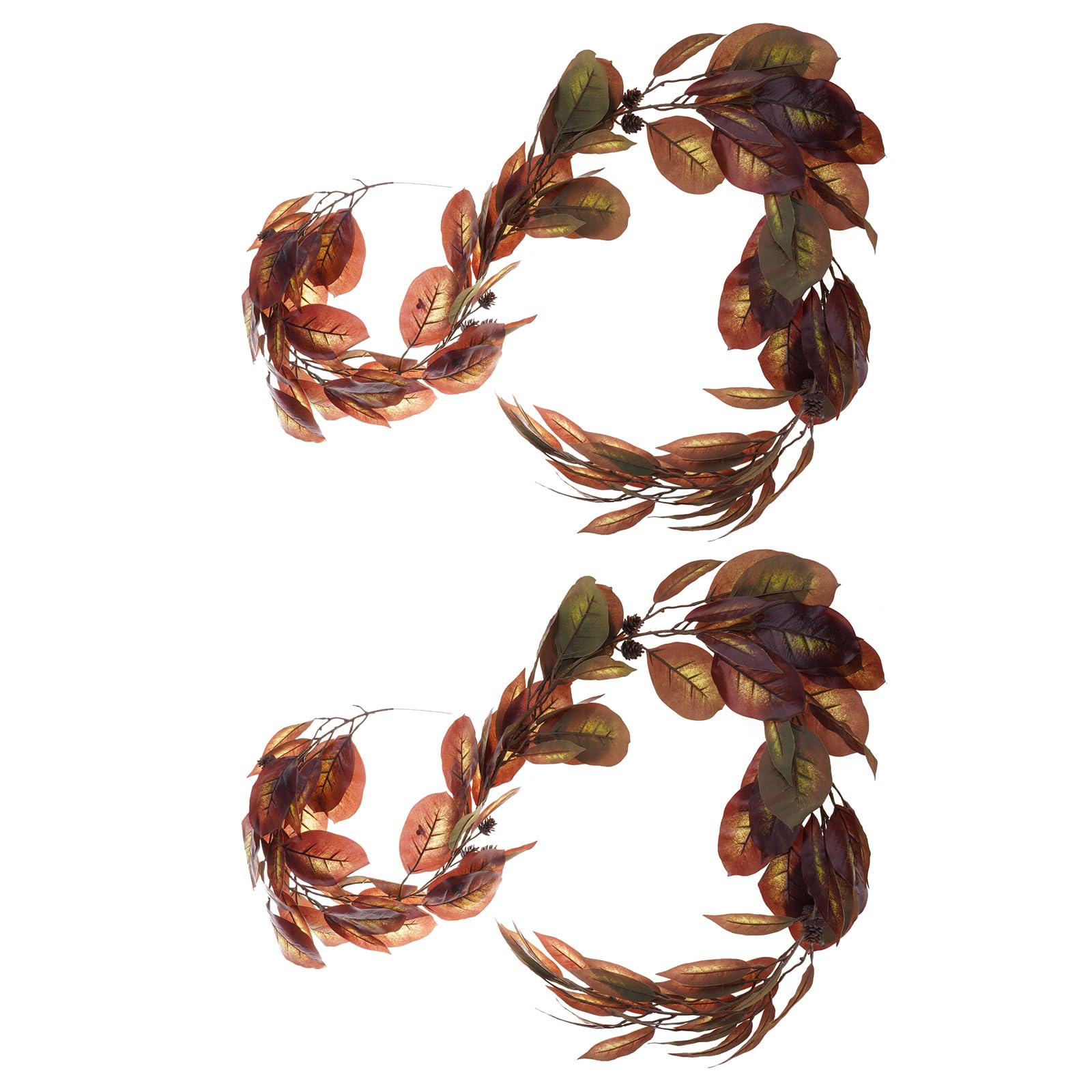 Realistic Brown Magnolia Leaves Wreath Featuring Warm Earth Tones and Intricate Texture for Authentic Outdoor Decor Durability Sturdy Magnolia Wreath
