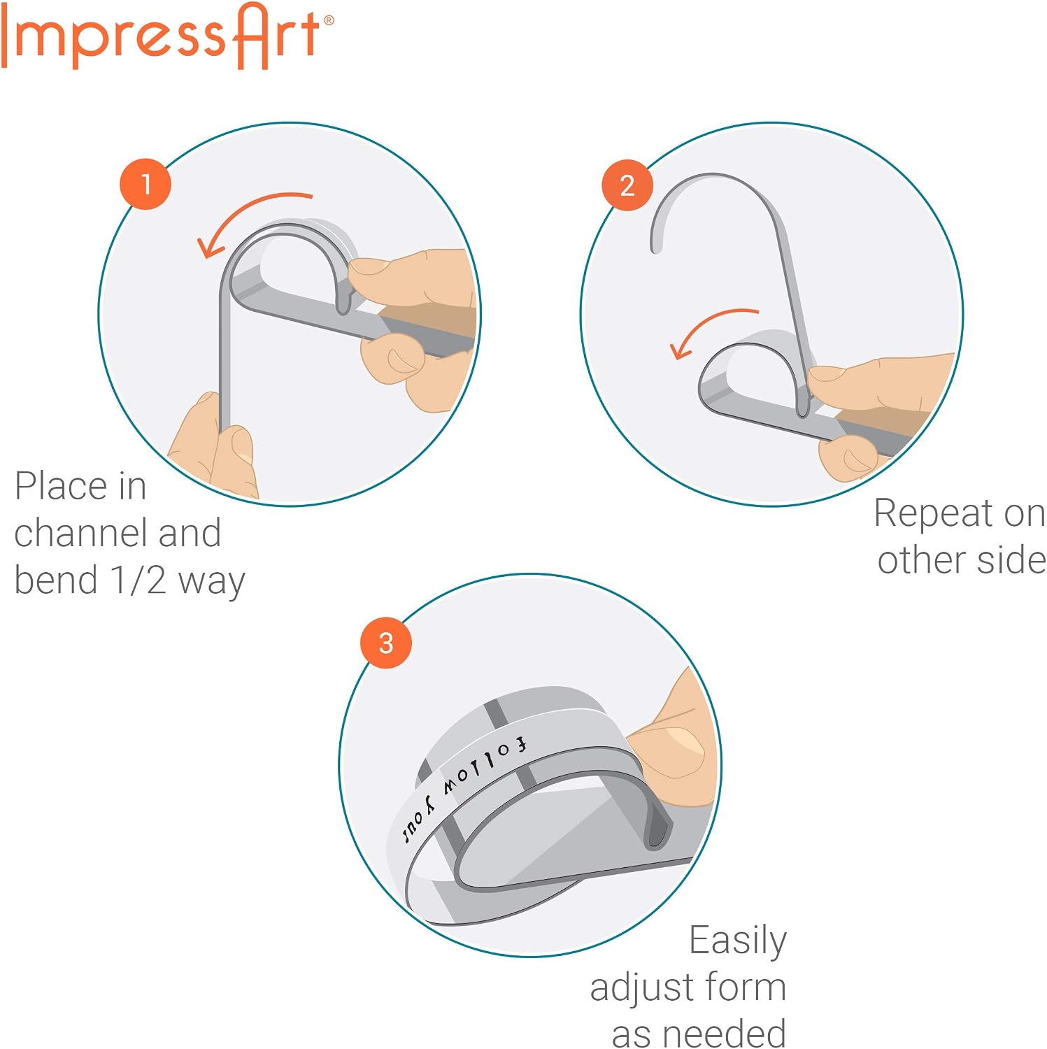 ImpressArt - Bracelet Bending Bar for Shaping Metal