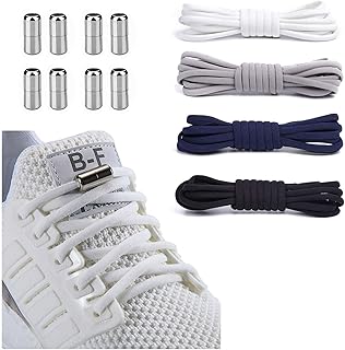 4 Pairs No Tie Shoelaces for Adults and Kids - Elastic Shoelaces for Sneakers, One Size Fits All