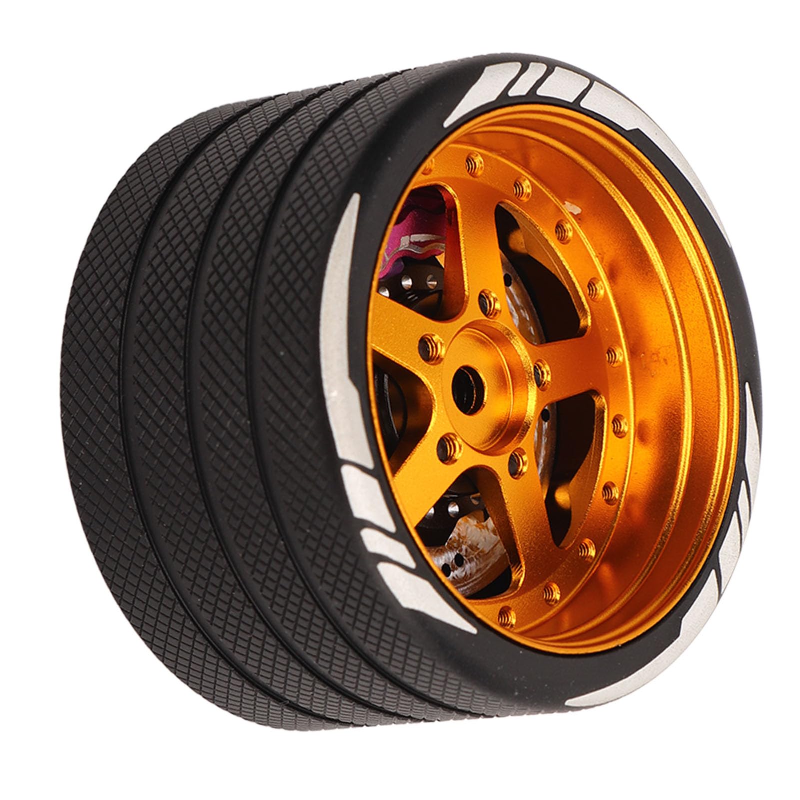 RC Transmitter Steering Wheel, Metal One Handed Control Adapter Replacement Accessory for RC Car Controller (Gold)