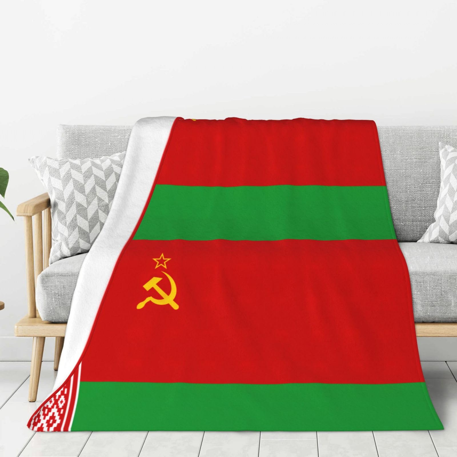 Couverture drapeau Biélorussie en flanelle chaude et super douce pour lit