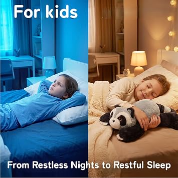 Niuniu Daddy Weighted Stuffed Animals, 20 in 3.3 lb Raccoon Plush Pillow