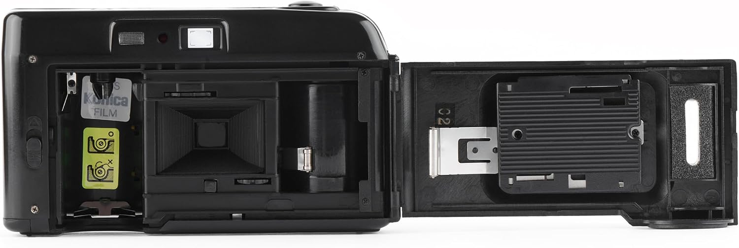 Konica POP EF-88 35mm Film Camera – Point & Shoot, Built-In Flash, Focus Free – Made in Japan (Renewed)