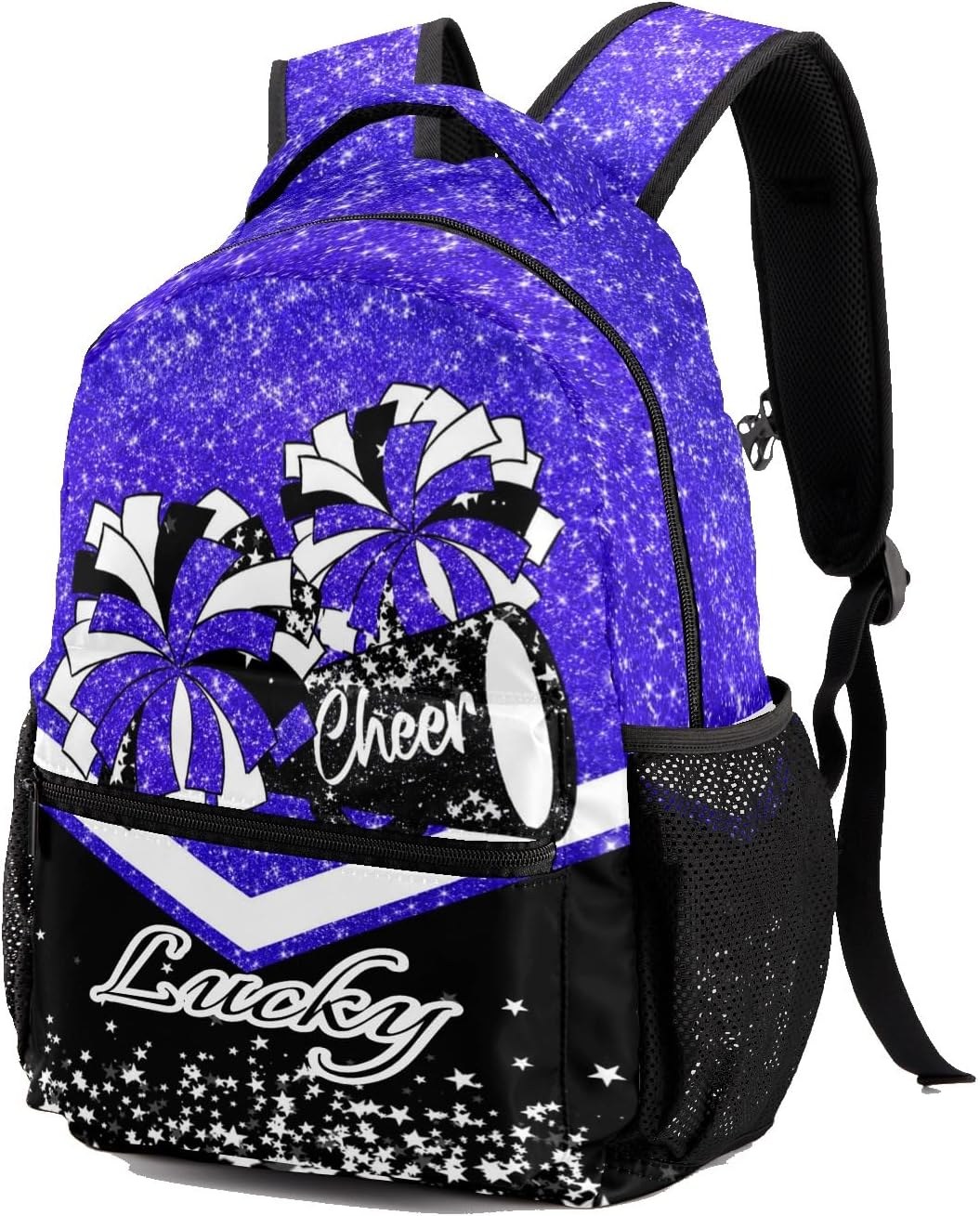 Personalized Light Blue Cheer Bags for Girls Customized Cheerleader Backpack With Name - Custom Cheerleading Bookbag Gits for Cheer Team.