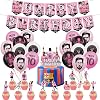 Messi Geburtstags Luftballons Fußballstar Geburtstagsfeier Dekorationen Happy Birthday Banner Dekoration Themenparty Party Deko Messi Cake Toppers Messi Ballon für Kinder
