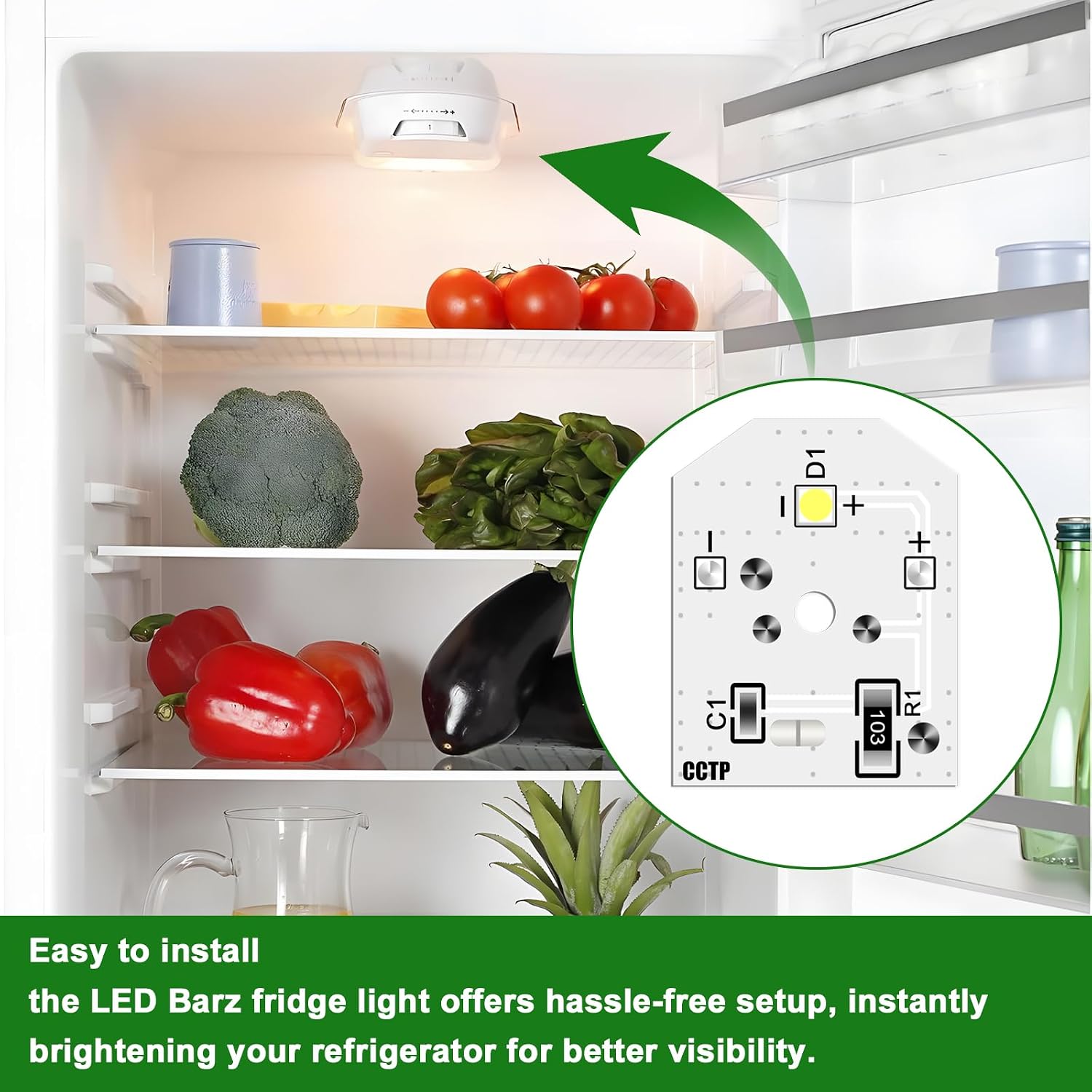 WR55X11132 LED Refrigerator Light Bulb for GE Fridge Light Bulb Replacemen WR55X25754 WR55X26486 PS4704284 3033142 EAP12172918 AP6261806 (6 Pack)