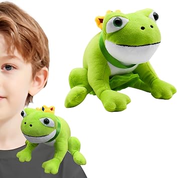 Frog Plush Shoulder Magnet, Cute Green Soft Shoulder Stuffed Buddy for Girls Fun Costume & Dress-Up
