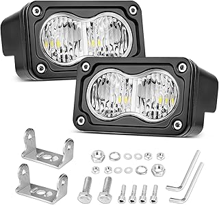 LED Pods Light, 2Pcs 3 Inch 40W Motorcycle Driving Off Road Fog Lights Super Bright Flood LED Chase Ditch Light Cubes Work Lamps for Trucks UTV SUV ATV Tractor Pickup