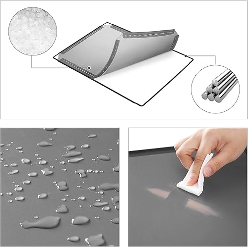 Miniatura 4 de SONGMICS Zapatero unidad organizadora de plástico de 15 ranuras que ahorra espacio ideal para entrada pasillo garaje 445 x 142 x 346 pulgadas gris