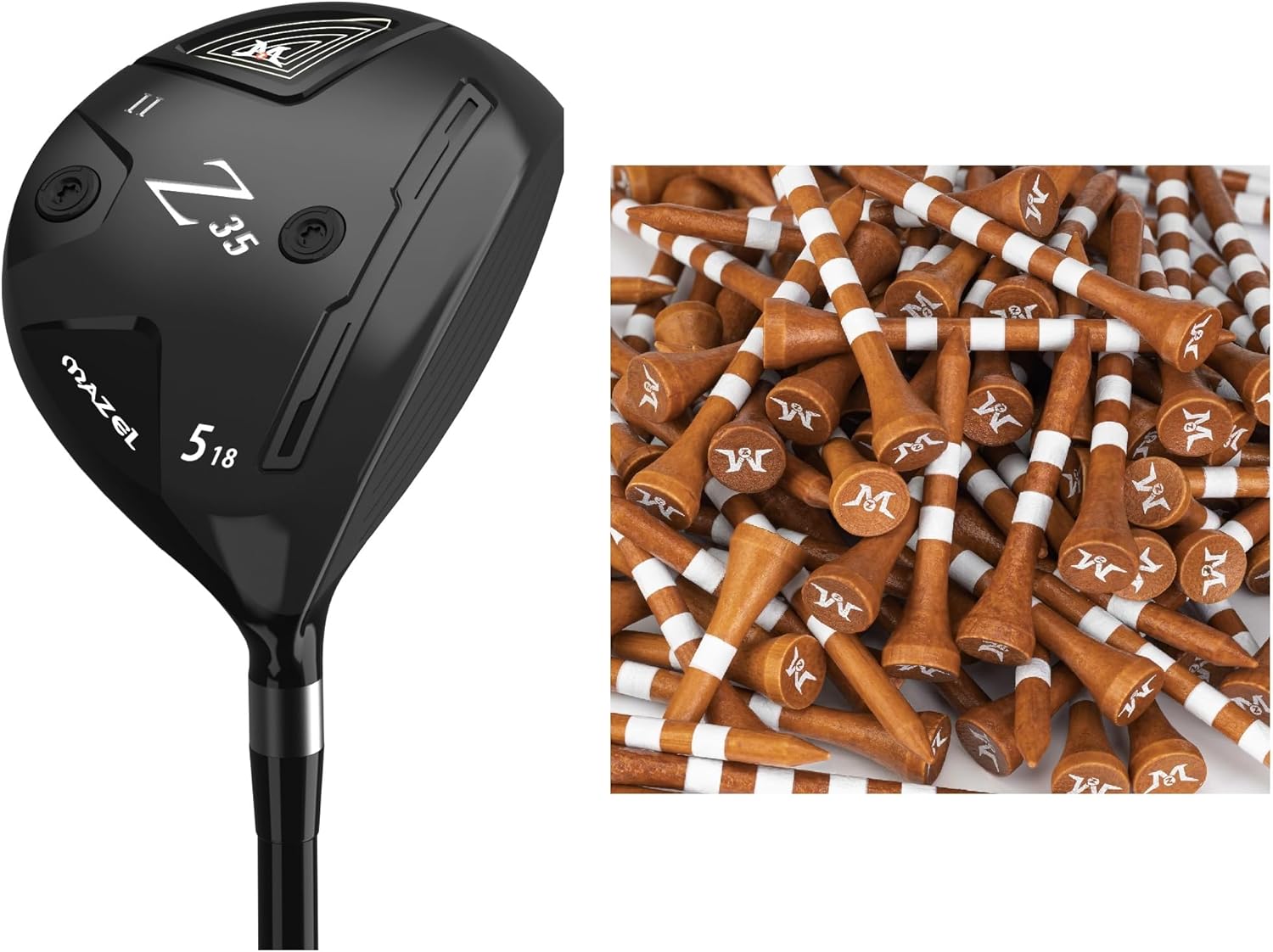 MAZEL Golf Fairway Woods & Golf Tees,Bundle of 2