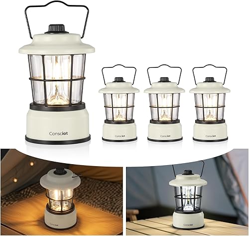 Miniatura 9 de Consciot CL1 Mini linterna LED de fuentes de luz duales, lámpara retro a batería, modos atenuables de blanco cálido y luz diurna, hasta 200H