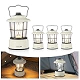 Consciot CL1 Mini Dual Light Sources LED Lantern, Retro Style Battery Powered Lamp, Dimmable Warm White and Daylight Modes, Up to 200H Run Time, Portable Atmosphere Lights for Indoor & Outdoor Use