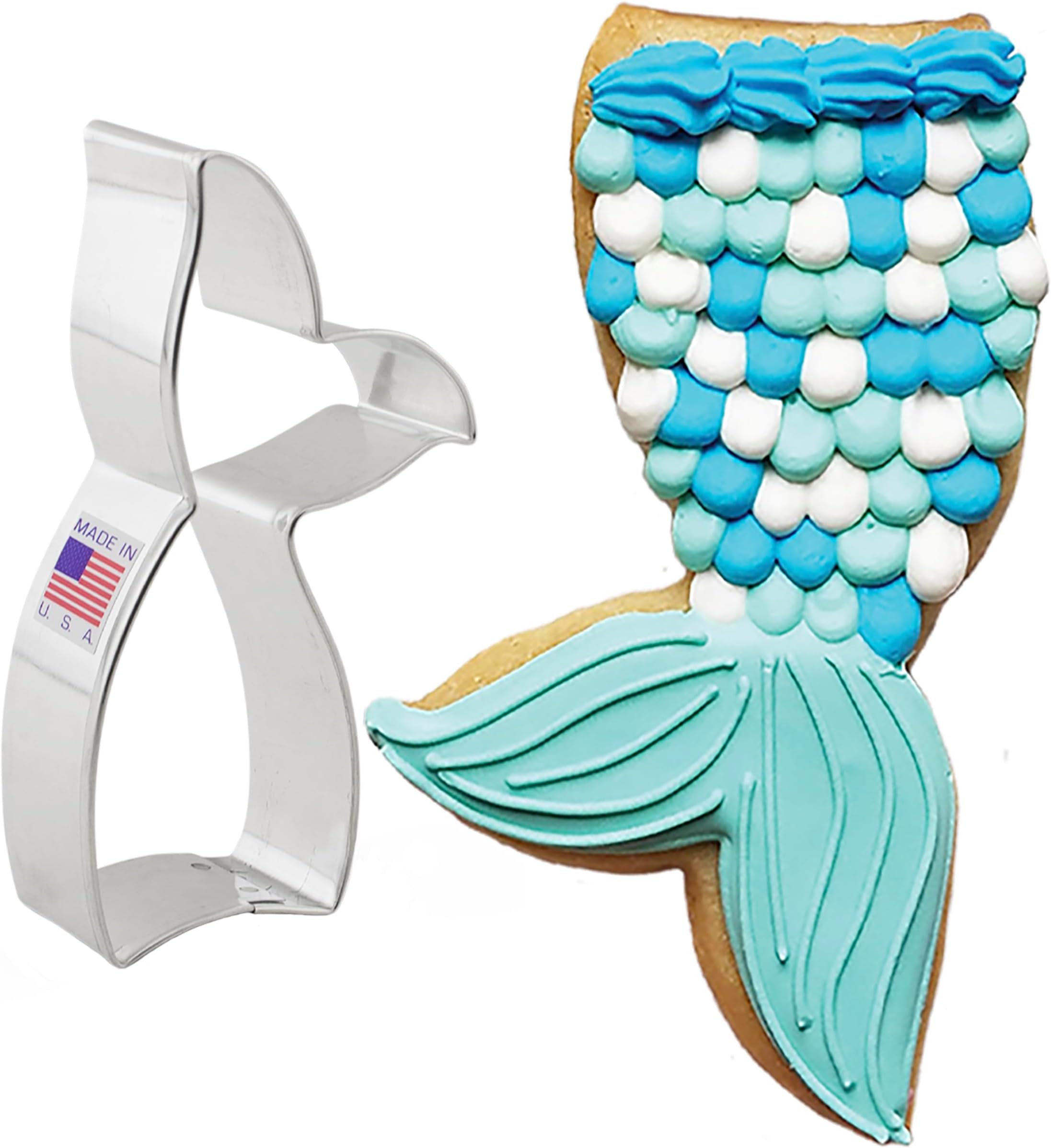 Ann Clark Mermaid Tail Cookie Cutter 4-1/4" Made in USA