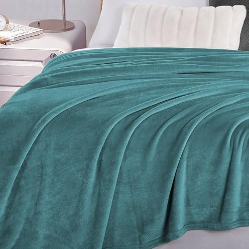 FARFALLAROSSA Cuddly, Fluffy Blanket, 160 x 210 cm, XXL Fleece Sofa & Couch Blankets, Oeko-Tex, Super Soft, as Sofa Throw, Water Green - 7