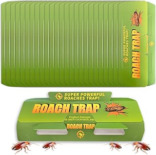 25 Piezas Trampas para Cucarachas, Trampas Adhesivas para Cucarachas, Trampa Cucarachas Pegajosa para Cocina, Sala, Baño, Dormitorio, No Tóxicos