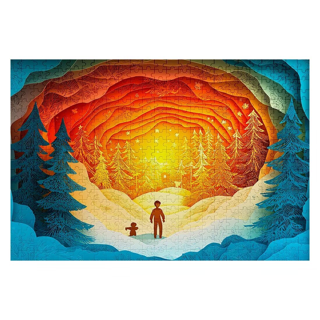 Puzzle 1500 sztuk dorośli las abstrakcyjny zestaw puzzli dla dorosłych 87 x 57 cm, kolorowe, klasyczne wyzwanie edukacyjne Superior Zabawki dla Mężczyzn Wyzwanie Zabawki Rodzina Prezent Dekoracja
