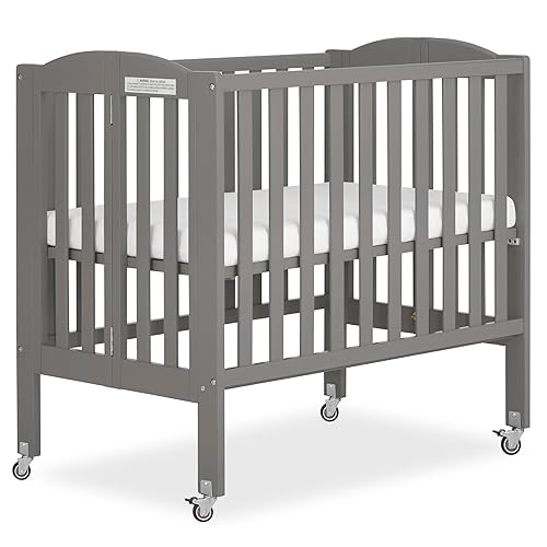 Miniatura 7 de Dream On Me Cuna portátil plegable 2 en 1 en gris frío, certificado Greenguard Gold, 40 x 26 x 38 pulgadas (paquete de 1)