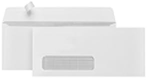 500 No. 10 Self Seal Single Window Security Envelopes -Designed for QuickBooks Invoices and Business Statements - Computer Printed Checks with Strong Peel and Seal Flap - Number 10 Size 4 1/8 X 9 1/2