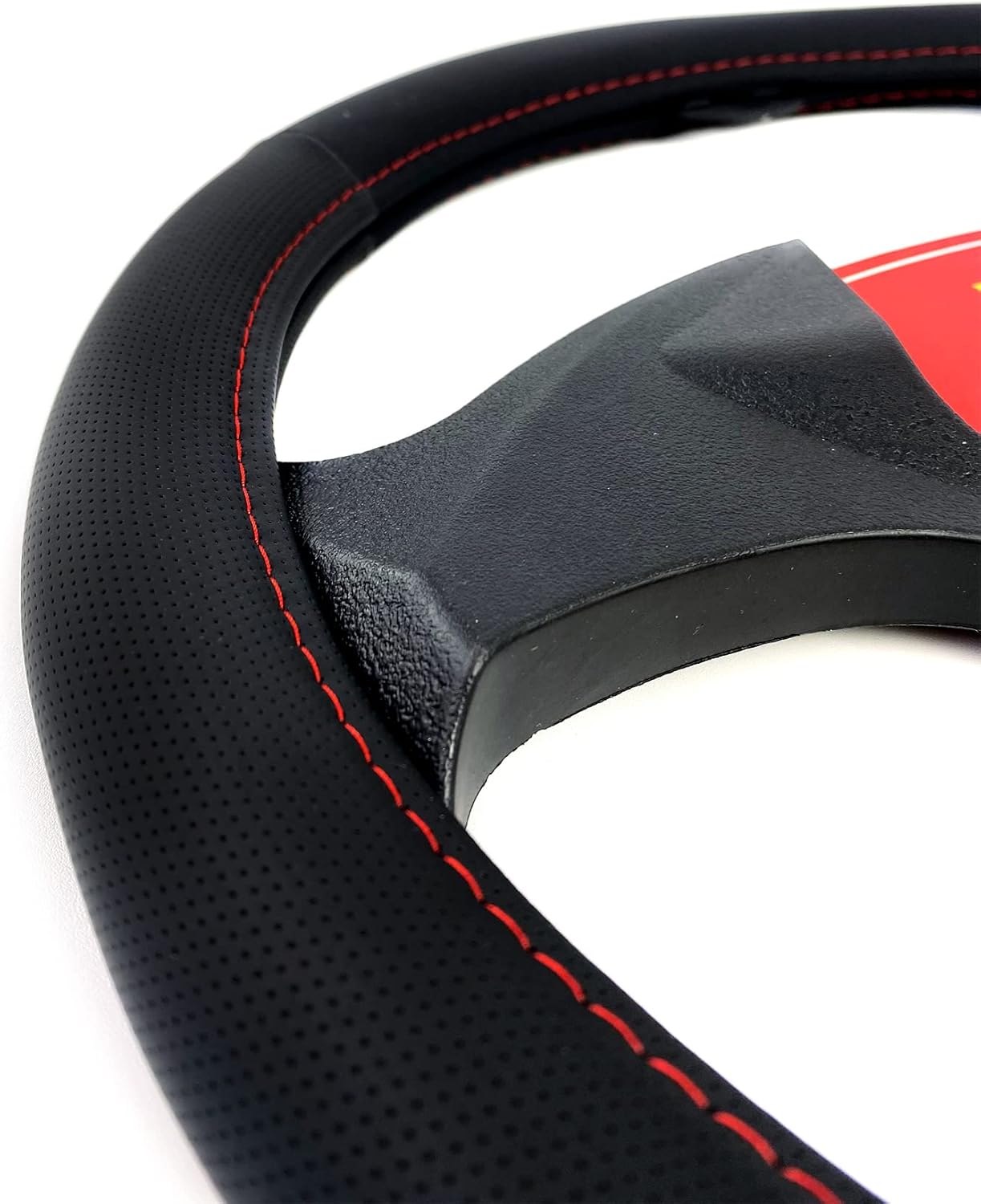 MOMO SUPERGRIP Universal Steering Wheel Cover Black and RED