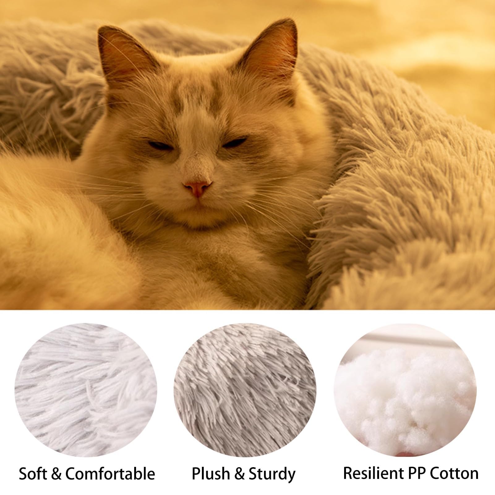 Cama Para Gatos/perros Con Calefacción, Cama Redonda Para Mascotas Con Calefacción Para Perros Y Gatos Medianos Y Grandes, Tienda De Campaña Para Gatos Con Calentamiento De Felpa Térmica Eléct(Size:L)