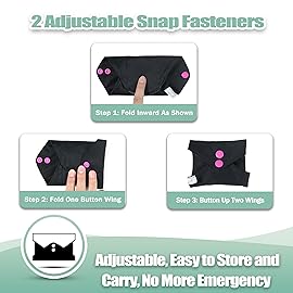 wegreeco Charcoal Reusable Menstrual Pads - Reusable Sanitary Pads | Panty Liners | Soft Cloth Menstrual - 6 Pack with 1 Cloth Mini Wet Bag (Starter Kit Set, Mix Size, Black)