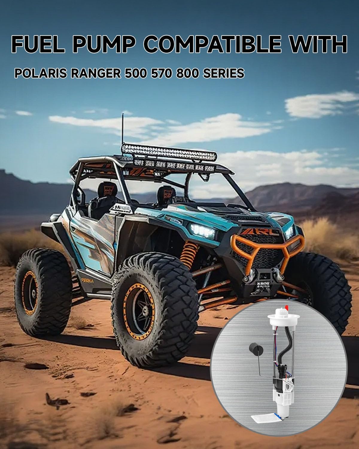 2204945 2208613 Fuel Pump Assembly Replacement Compatible with Polaris Ranger 570 Crew EFI 2014-2020, Ranger 800 Crew 800 EFI 2013-2019, Ranger 500 2017-2020,Ranger ETX / M1400 2015-2016