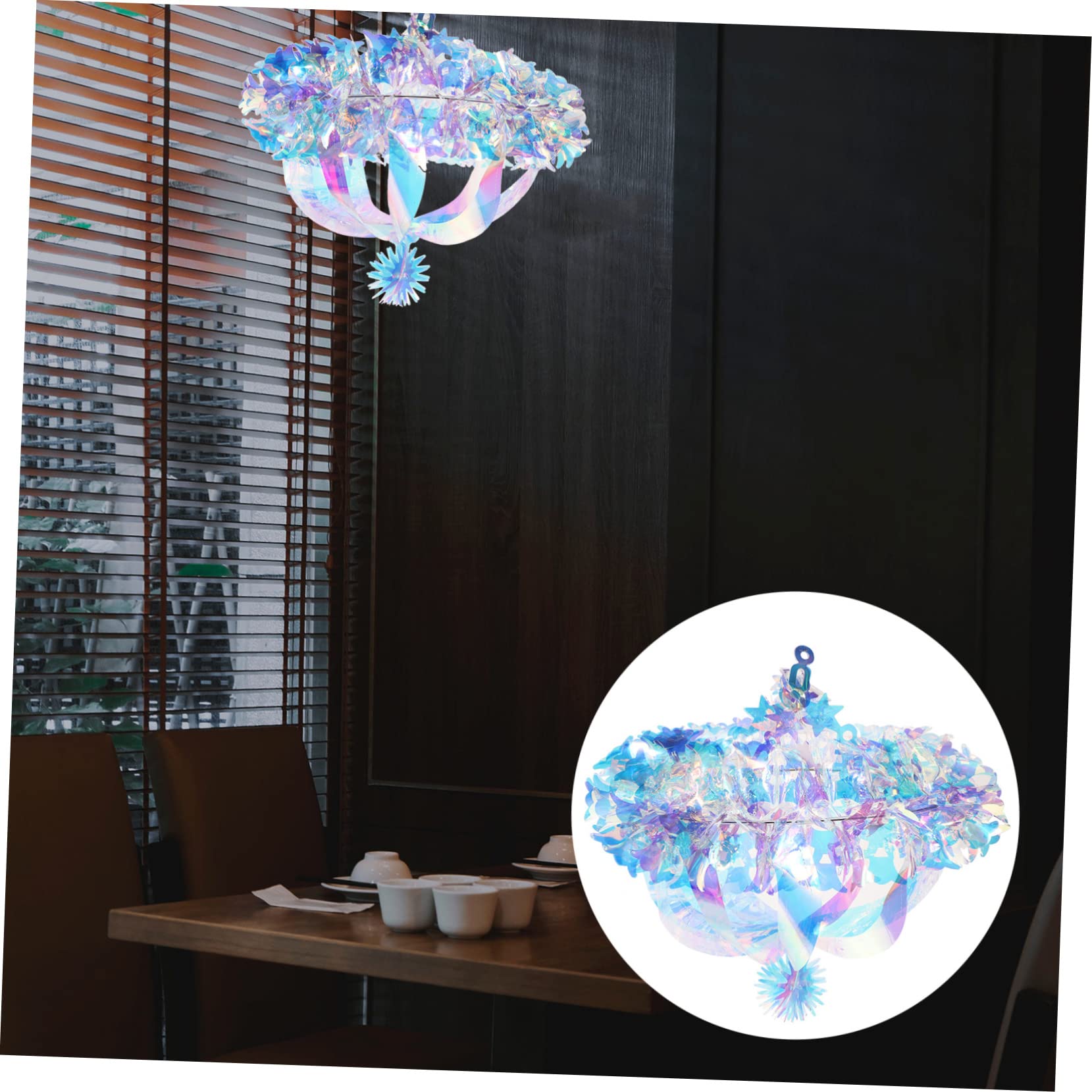 Cabilock 3pièces Glitter Iridescent Hanging Decoration Décoration De Plafond Irisée Pour Mariage Anniversaire Fête Et Événements Ornement Lumineux