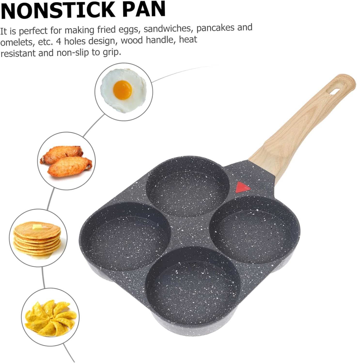 SOLUSTRE Mini Nonstick Omelette Pan Versatile Egg Frying Skillet for Cooking Pancakes and Breakfast Heat Resistant Handle for Home Kitchen and Restaurant Use