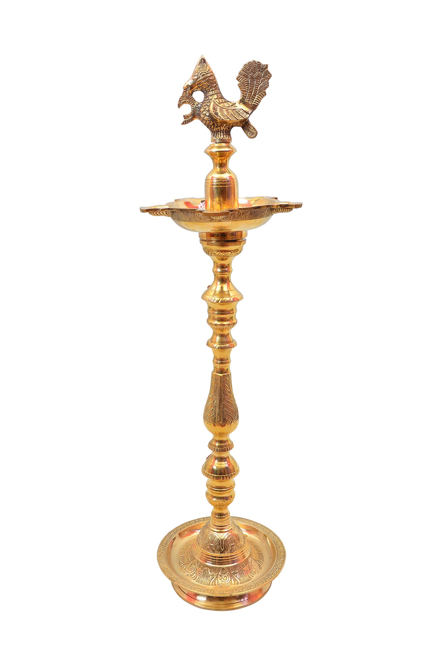 Brass Mahabharat Diya - Traditional Indian Lamp -6