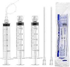 10 Pack 10ml Luer Lock Syringe - Syringes for Liquid with Soft Tube - Individually Pcakaged，Scientific Labs and Measuring, Refilling Inks