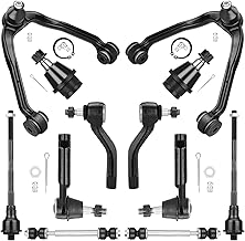 12PCS Front Upper Control Arm with Ball Joint for 1999-2006 Chevy Avalanche Silverado Suburban 1500 Tahoe for Cadillac Escalade ESV EXT 2002-2006 GMC Yukon XL Sierra Suspension Kit K80942 K6541 K80826