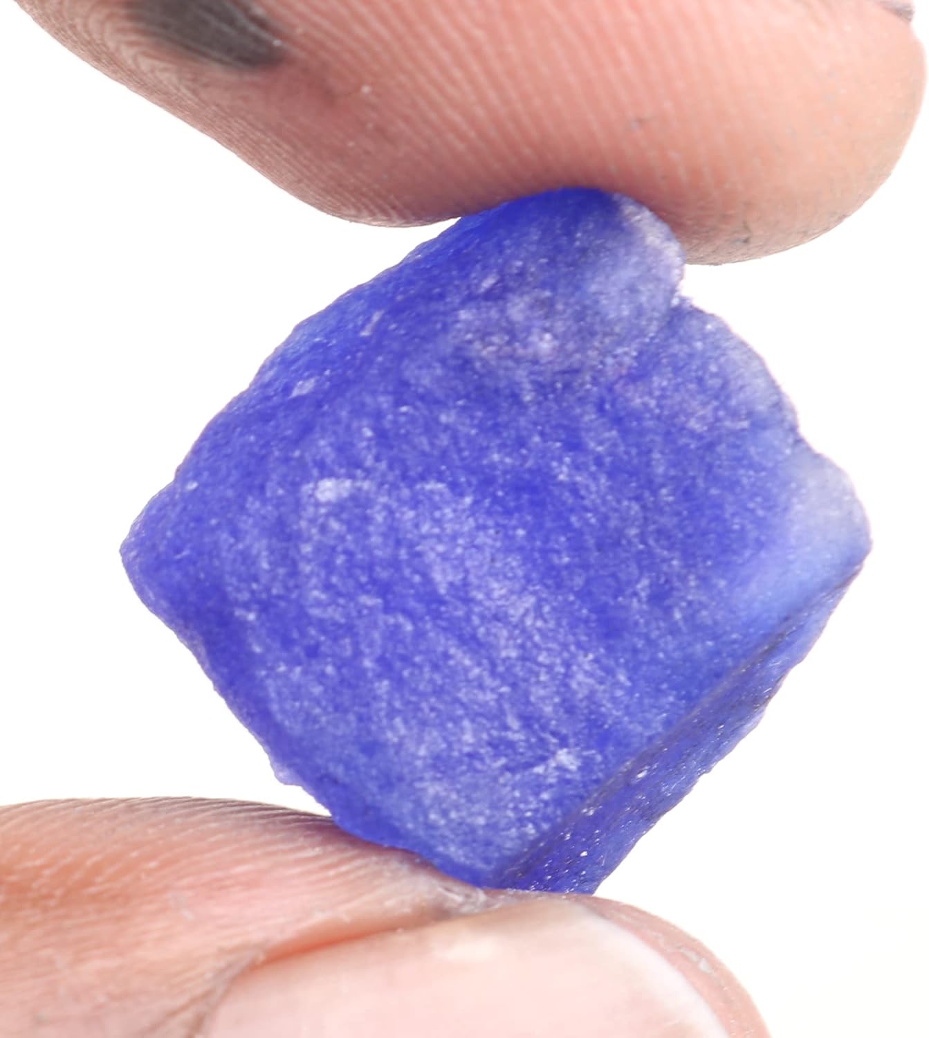 REAL-GEMS 15 Ct Certified Natural Blue Sapphire Raw Rough Loose Gemstone for Jewelry Making