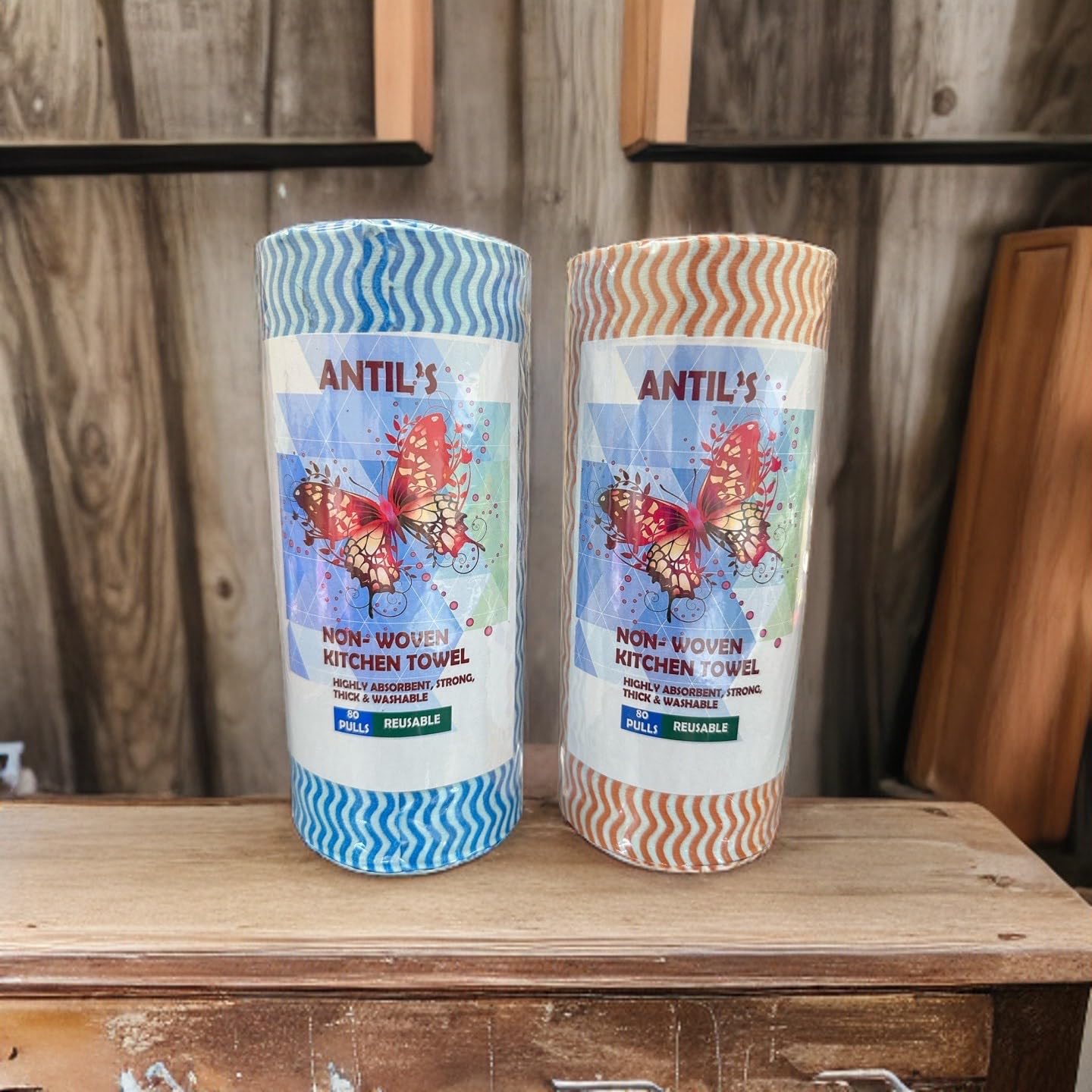 ANTIL'S Multipurpose Kitchen Roll/Tissue/Towel Washable & Reuseable Non-Woven cloth, Dish Towel, for Kitchen Cleaning, Super Absorbent Reusable Tissue Roll 75 gsm(80 Pulls Per Roll) Pack of 2 2 71o7oZR8pDL. SL1440