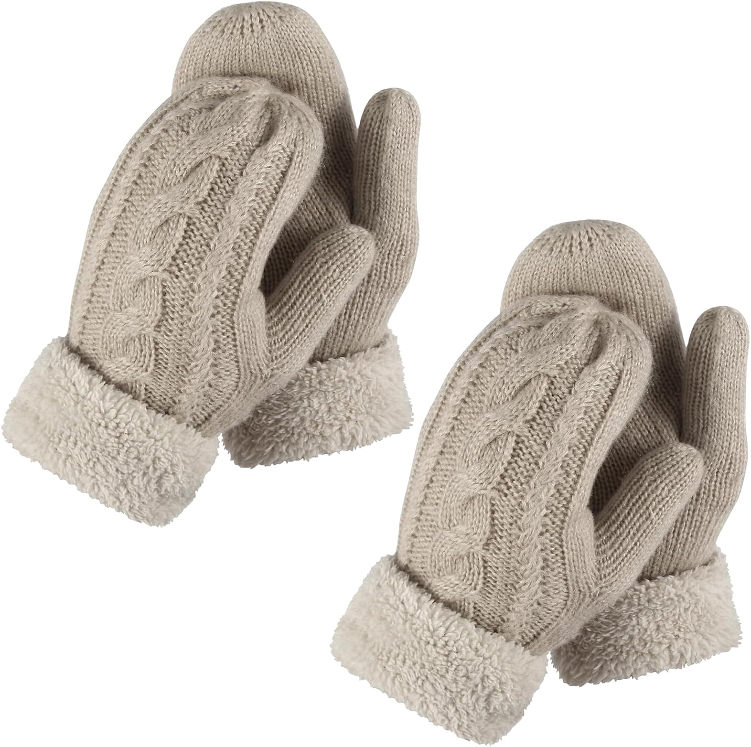 Women's Winter Gloves, Winter Warm Mittens Thick Knitted Gloves Mittens Warm Soft Lining Cold Weather Accessories Gifts