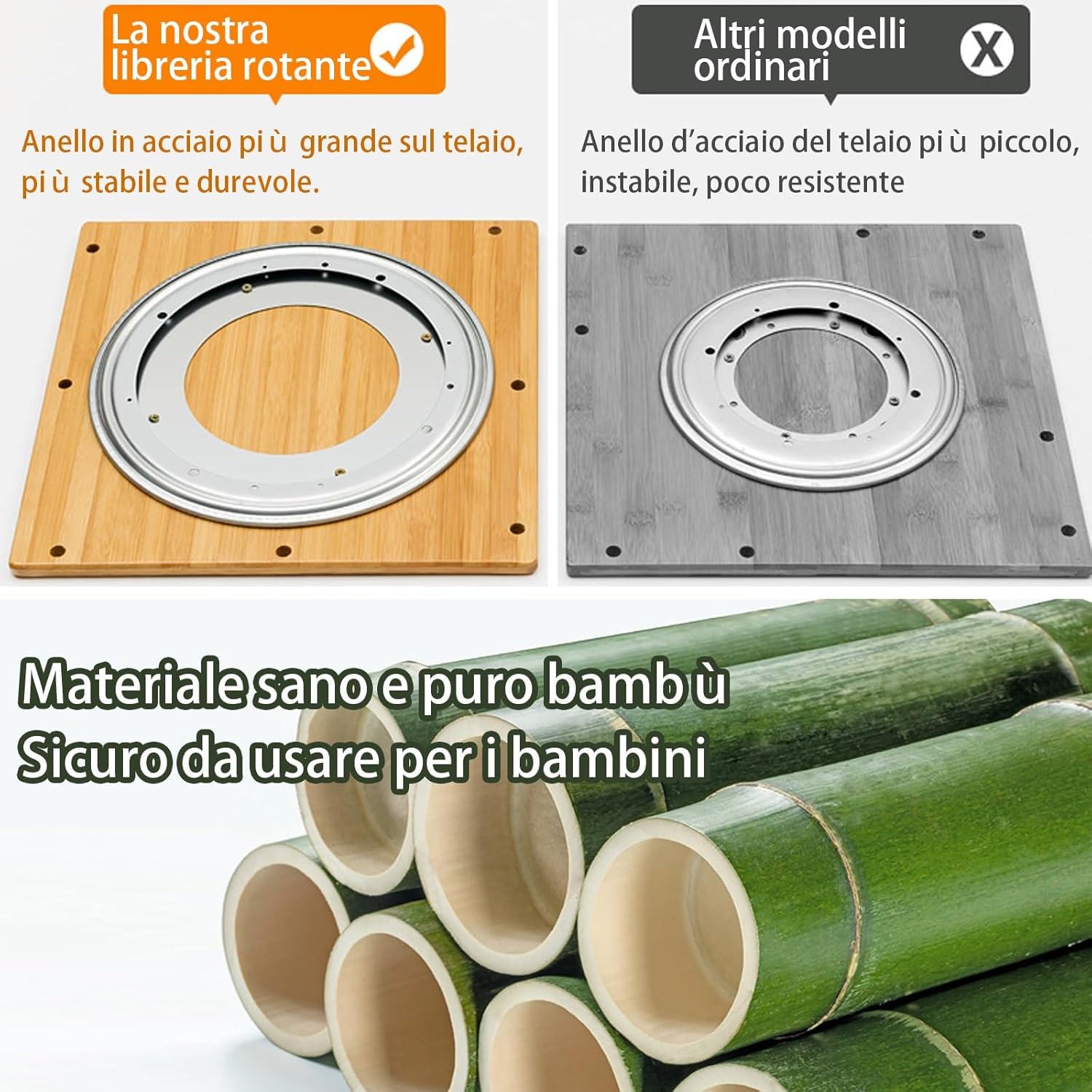 Rotating Bookshelf Tower, Corner Bookshelf 5/6 Tier Rotating for Small Space, Floor Rack Simple Bookcase and Student Multi-Function Creative Bookshelf for Living Room ( Color : BROWN , Size : 5 TIER )