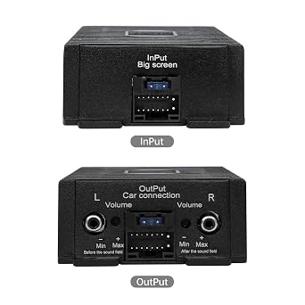 4 Channel Full Range Amplifier, 80Wx4 Audio Correction Power Amplifier Digital Sound Processor Class A/B for Android Car Player