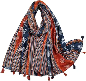 Yeieeo Boho Floral Printed Lightweight Scarf for Women