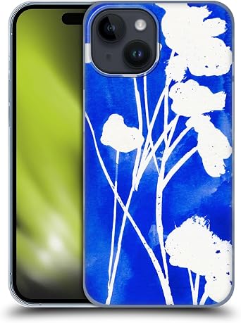Head Case Designs Officially Licensed Mai Autumn Cyanotype Watercolour Floral Blooms Hard Back Case Compatible with Apple iPhone 15
