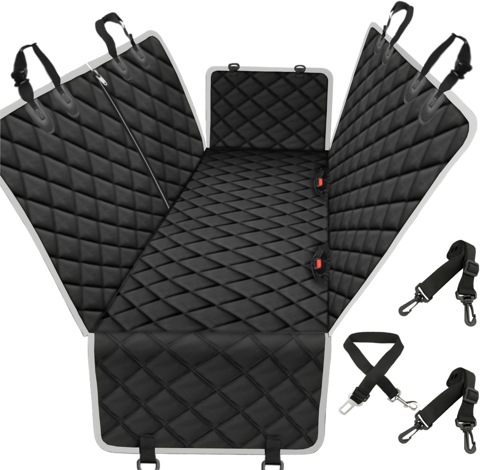 Mancro Dog Car Seat Cover for Back Seat, Waterproof Car